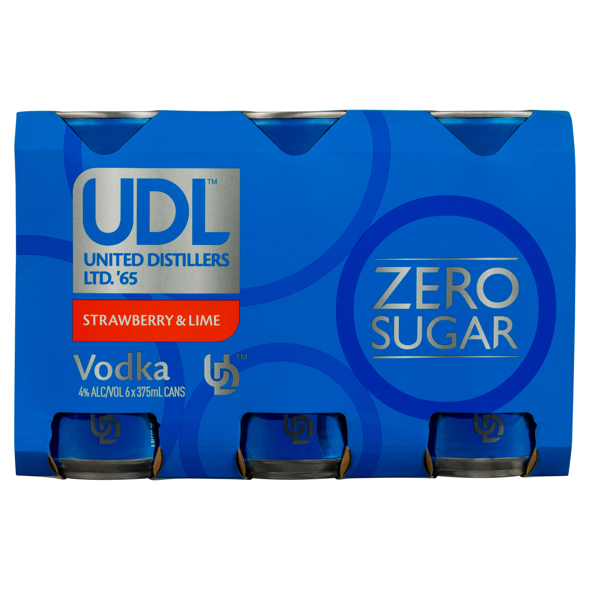 Udl Zero Sugar Vodka Strawberry And Lime Cans 375ml Liquor Lab