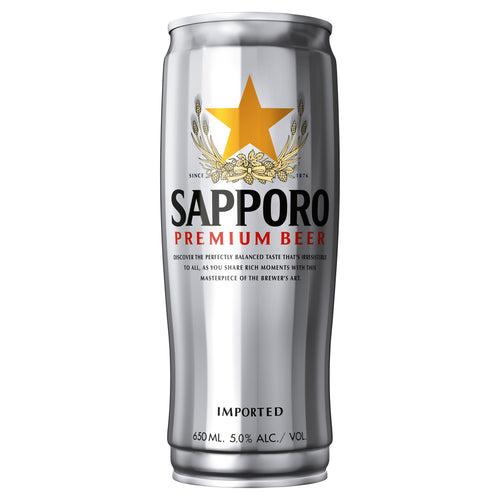 Sapporo Premium Lager Cans 650mL - Liquor Lab