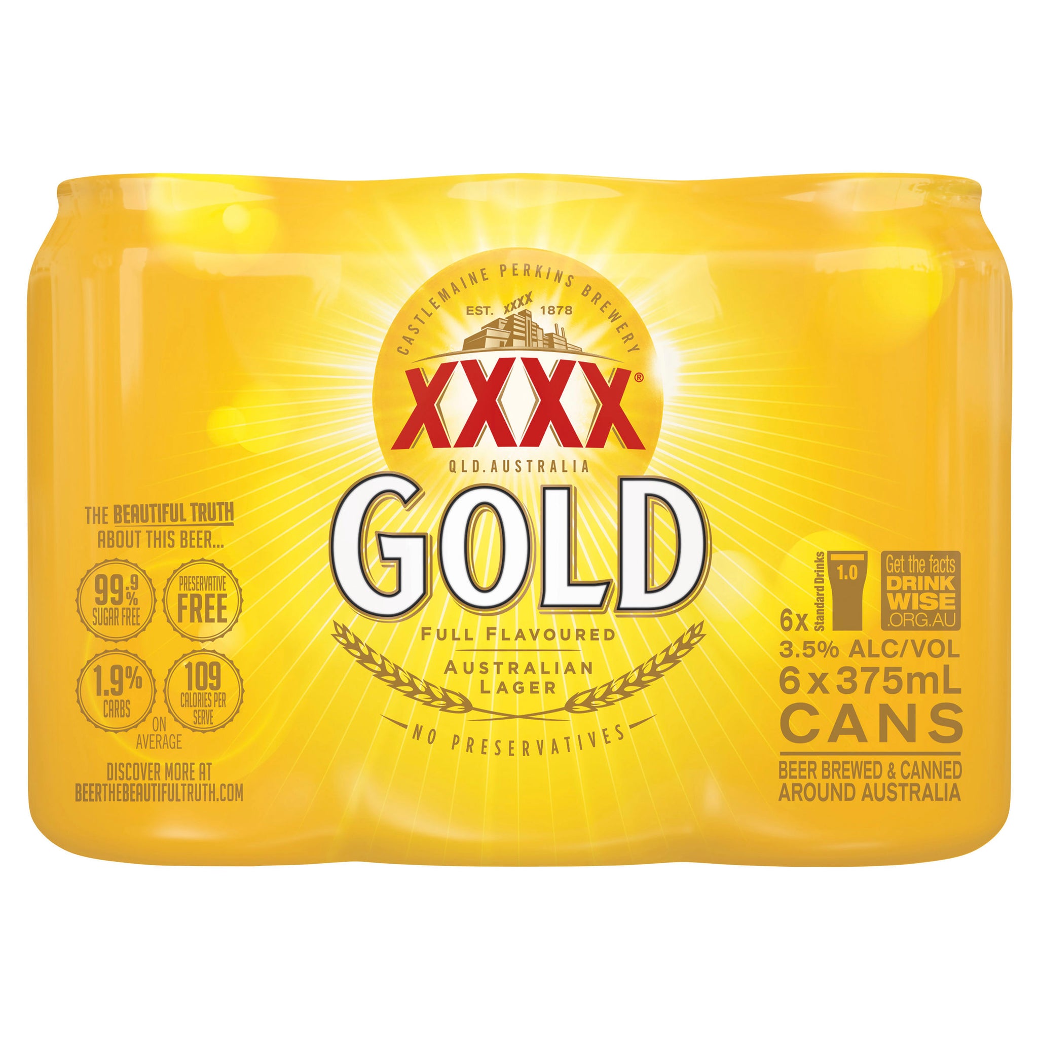 XXXX Gold Cans 375mL – Liquor Lab