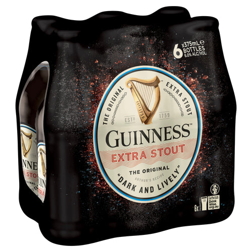 Guinness Extra Stout 6 x 375mL Bottle - Liquor Lab